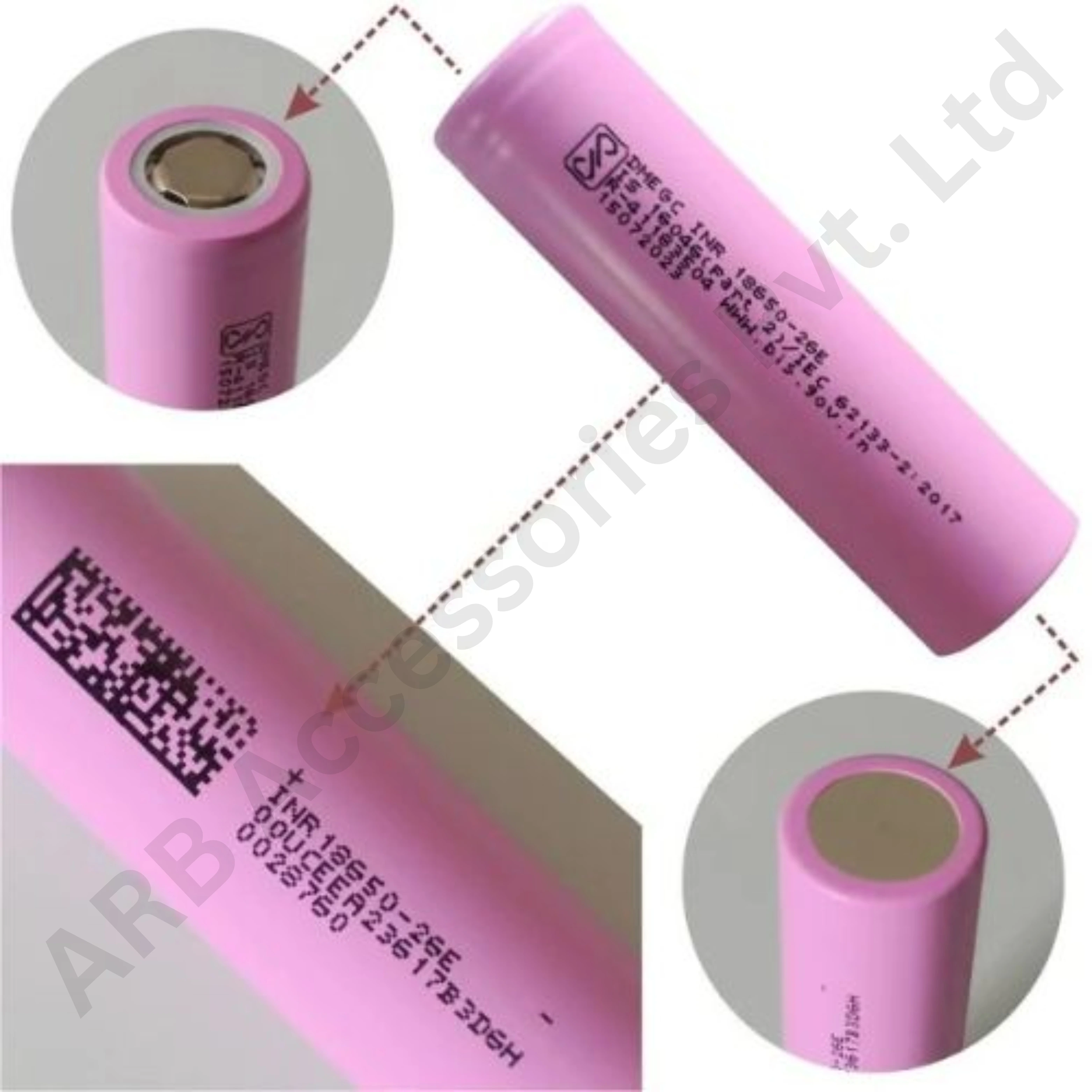DMEGC Cylindrical Lithium-ion Cell 18650  3.65V 2600 mAh Ev Grade - Image 3